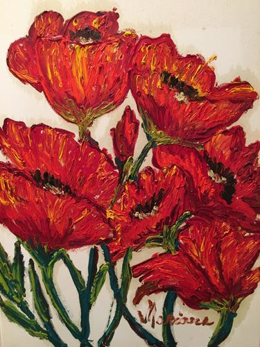 כלניות , שמן על קנבס, 70*50