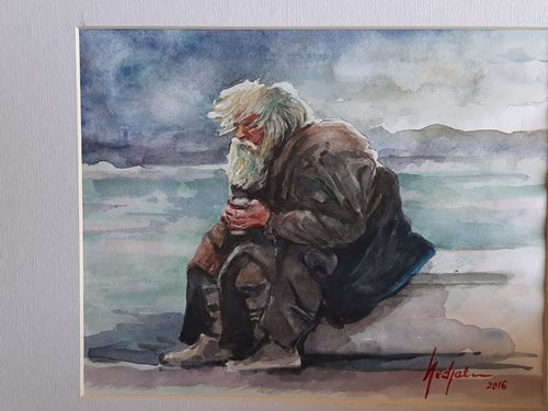 וויליאם נדג'אר תמונה26 מחשבות אקווארל פספרטו ללוא מסגרת 90*70