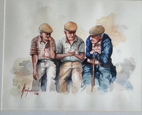 וויליאם נדג'אר תמונה 21 זקני השבט אקווארל פספרטו ללא מסגרת 59*43