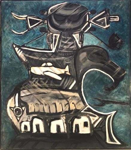 בשיר אבו רביע ציור 1 170*150 אבסטרקט שמן על קנבס ללא מסגרת