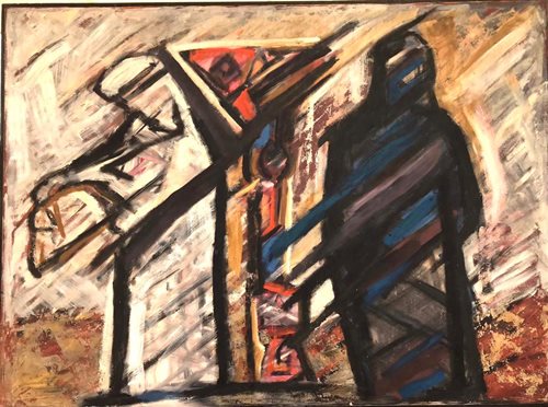 בשיר אבו רביע ציור 11 112*152 אבסטרקט שמן על קנבס ללא מסגרת